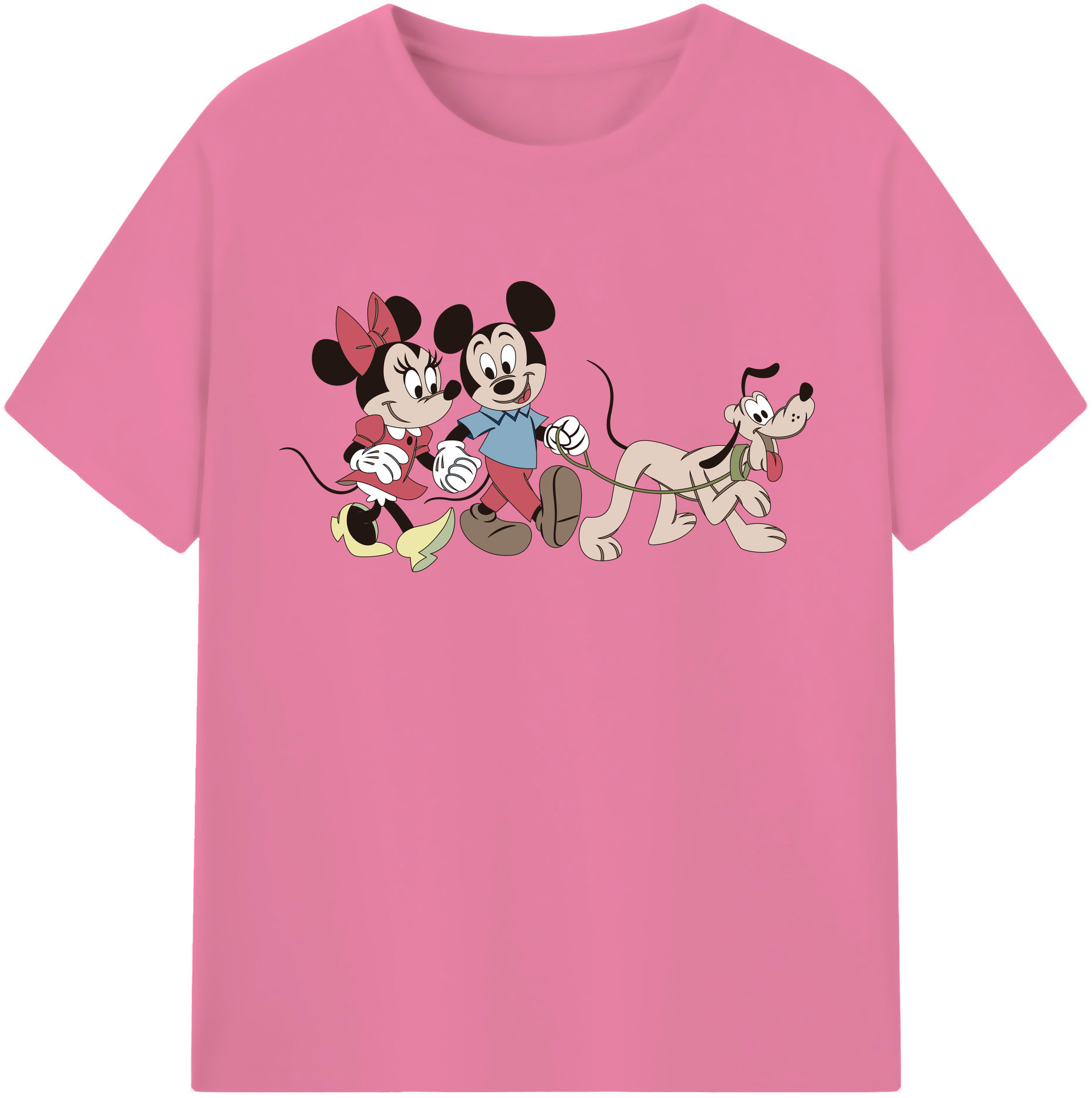 （画像用） ミッキーマウス Mickey Mouse 綿100％半袖Tシャツ（フロントプリント）